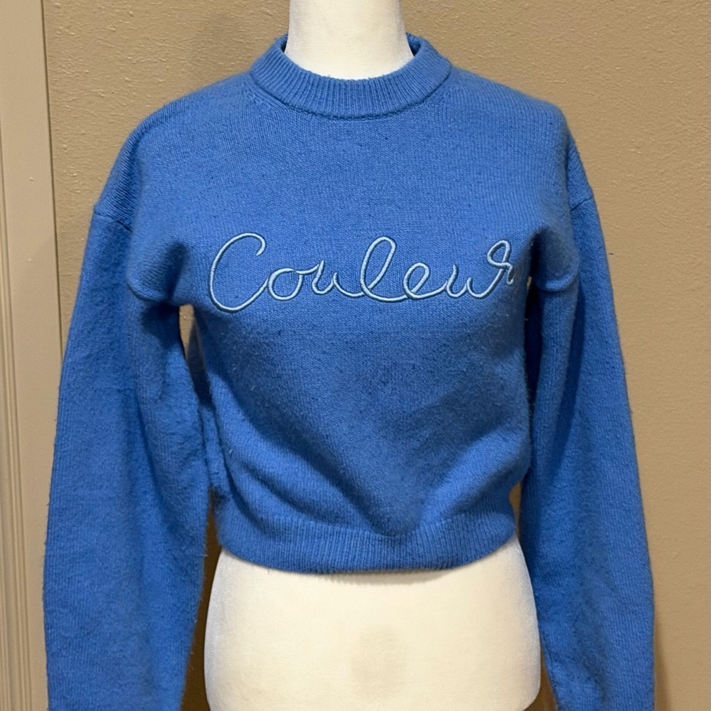 H&M Blue Crew Neck Sweater - Picture 3 of 7